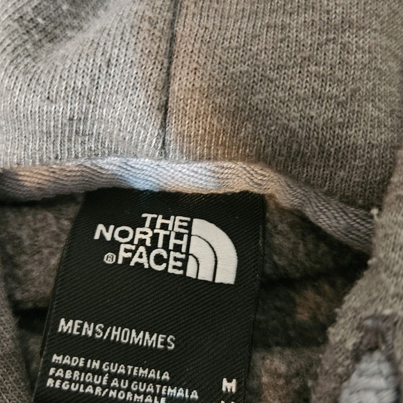 The North Face Men's M  Knit Pullover Hoodie Gray Thermal Cotton Blend EUC - Picture 7 of 8